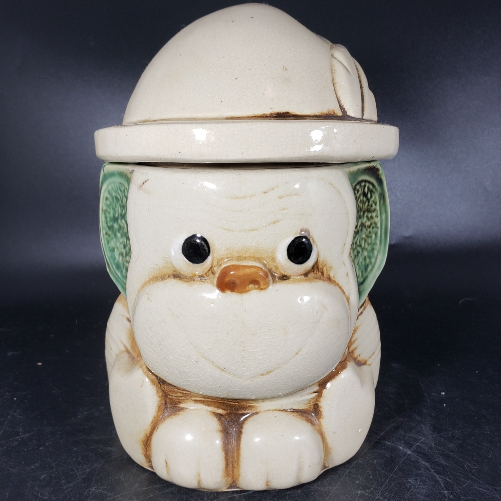 Vintage Ceramic Small Dog Cookie Jar